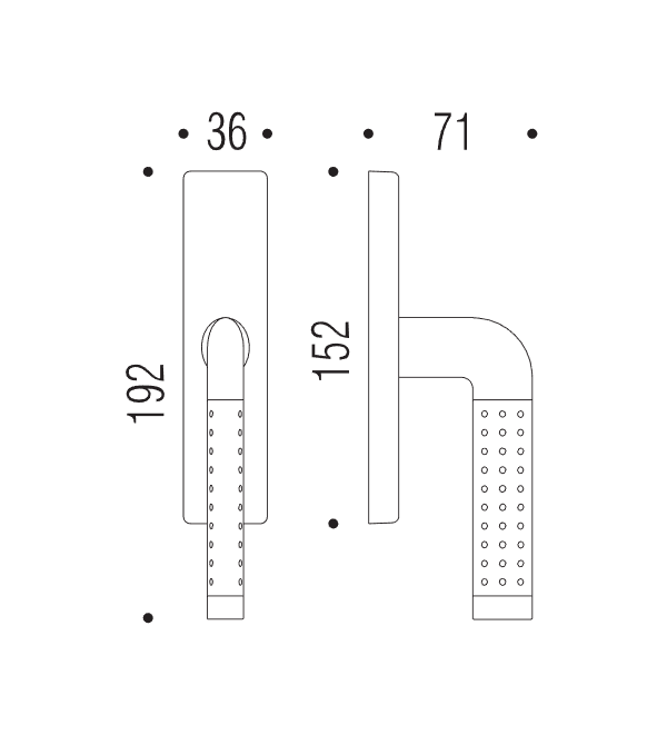 Window handle "COLOMBO Tailla LC52"