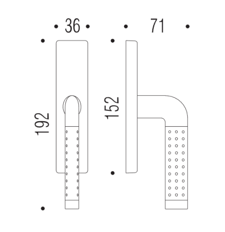 Window handle "COLOMBO Tailla LC52"