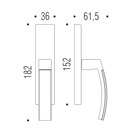 Window handle "COLOMBO Trama LC72"