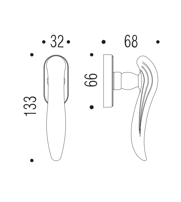 Window handle "COLOMBO Piuma AR12"