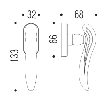Lango rankena "COLOMBO Piuma AR12"