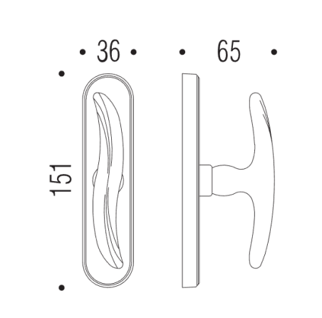 Window handle "COLOMBO Piuma AR12"
