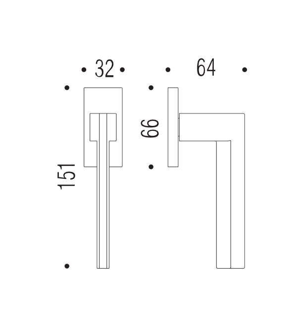 Lango rankena "COLOMBO Electra MS12"