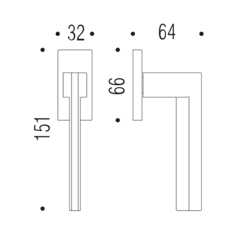 Window handle "COLOMBO Electra MS12"