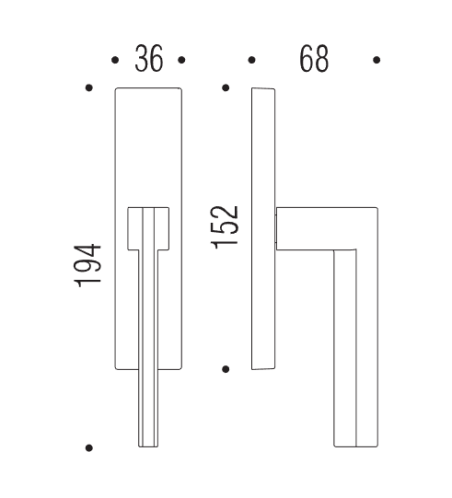 Lango rankena "COLOMBO Electra MS12"