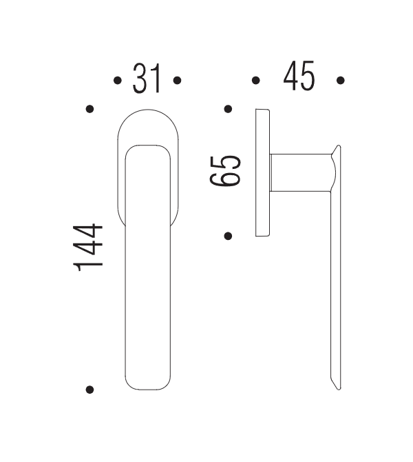 Window handle "COLOMBO Slim FF12"