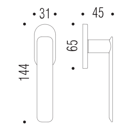 Window handle "COLOMBO Slim FF12"