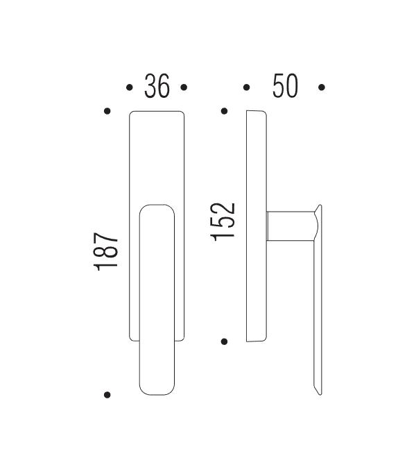 Window handle "COLOMBO Slim FF12"