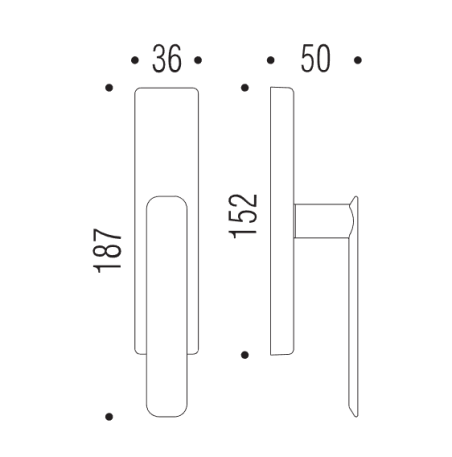 Window handle "COLOMBO Slim FF12"