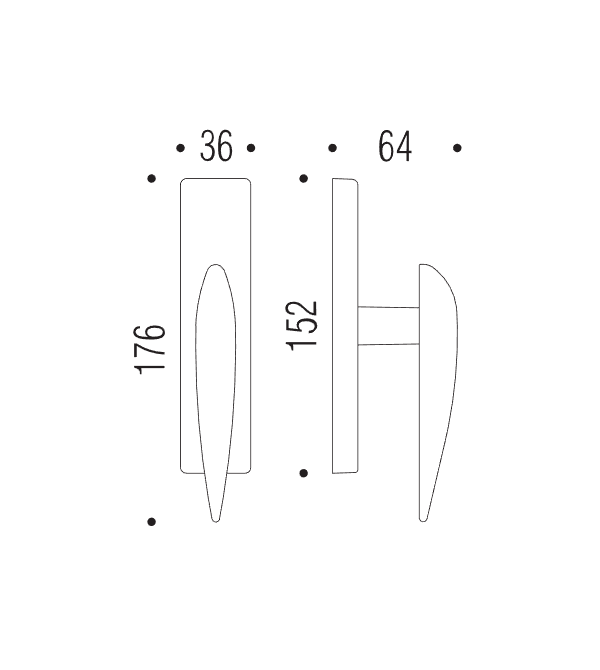 Window handle "COLOMBO Wing DB32"