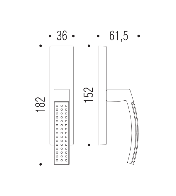 Window handle "COLOMBO Trama LC82"