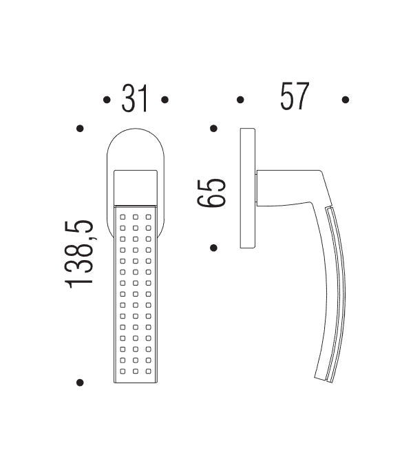 Window handle "COLOMBO Trama LC82"