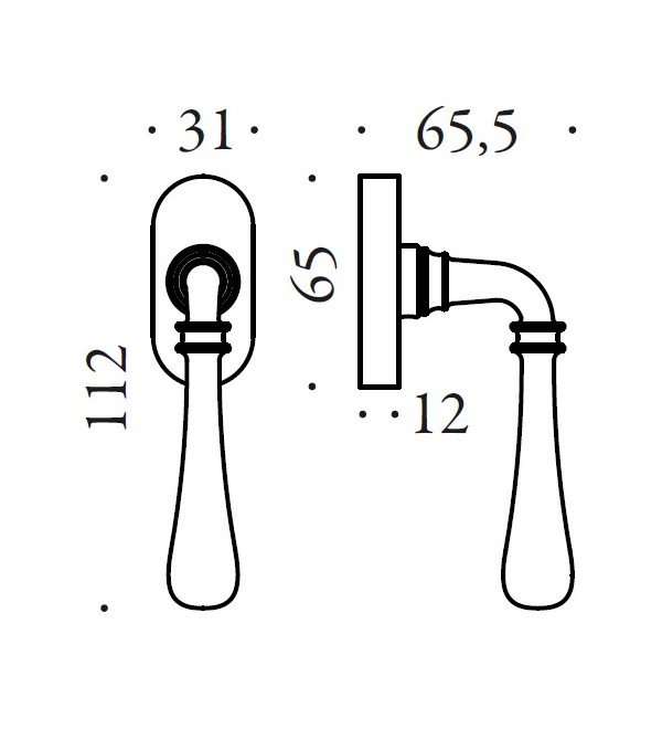Lango rankena "COLOMBO Antologhia Lidia KOT32...