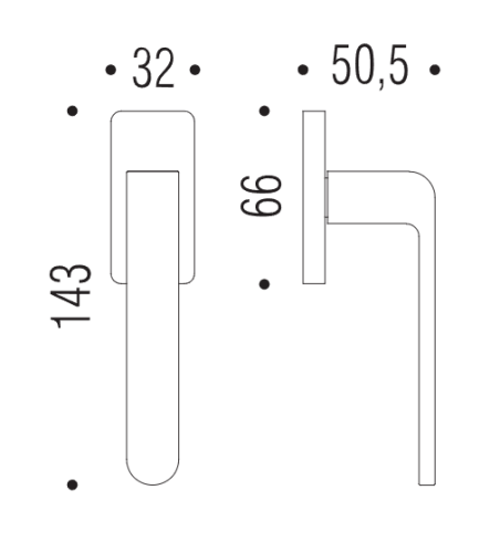 Lango rankena "COLOMBO Fedra AC12"