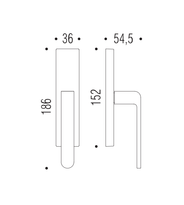 Lango rankena "COLOMBO Fedra AC12"