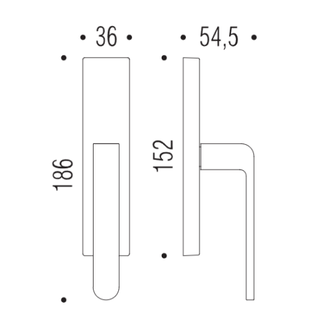 Lango rankena "COLOMBO Fedra AC12"