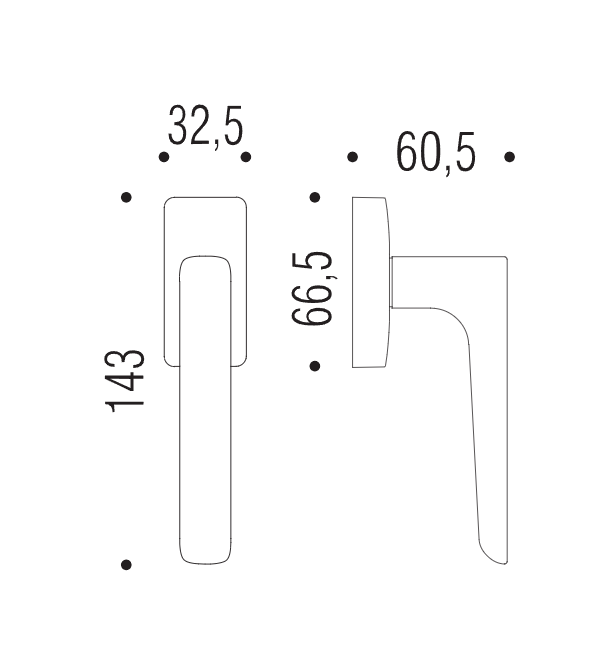Lango rankena "COLOMBO Spider MR12"