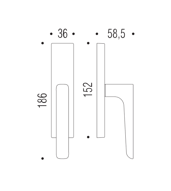 Lango rankena "COLOMBO Spider MR12"
