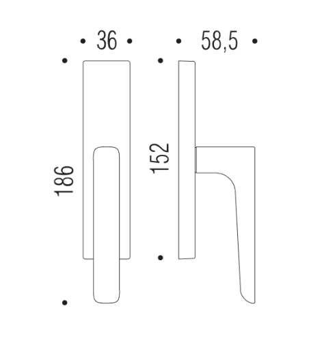Lango rankena "COLOMBO Spider MR12"