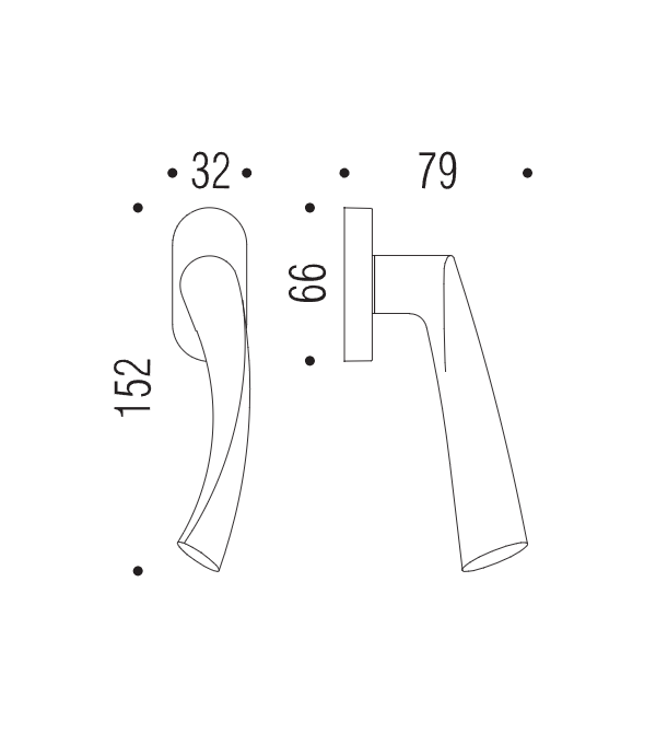 Lango rankena "COLOMBO Flessa CB52"