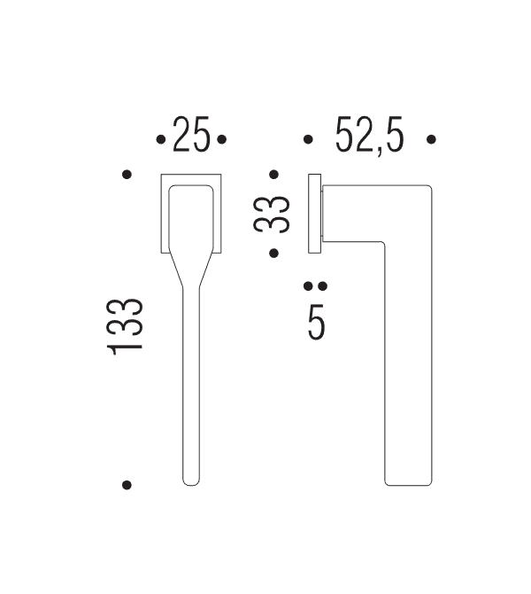 Lango rankena "COLOMBO Dea FF22"