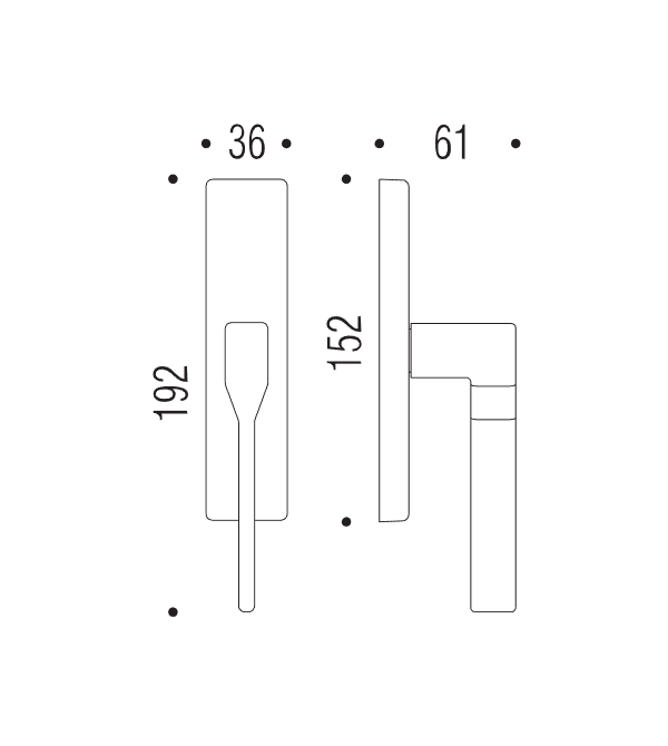 Lango rankena "COLOMBO Dea FF22"