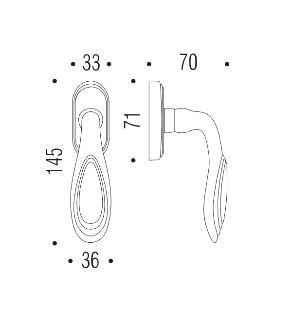 Window handle "COLOMBO Cameo DB42"