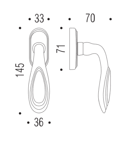 Window handle "COLOMBO Cameo DB42"