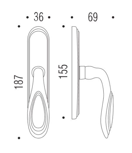 Window handle "COLOMBO Cameo DB42"