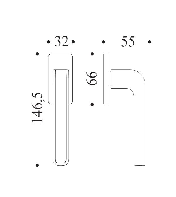 Lango rankena "COLOMBO Tecno MO12"