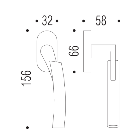 Lango rankena "COLOMBO Mixa CB22"