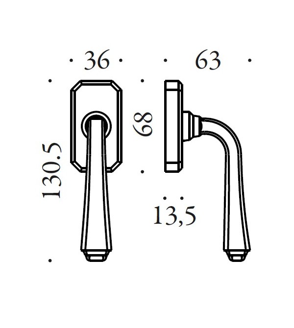 Lango rankena "COLOMBO Antologhia Bellagio...