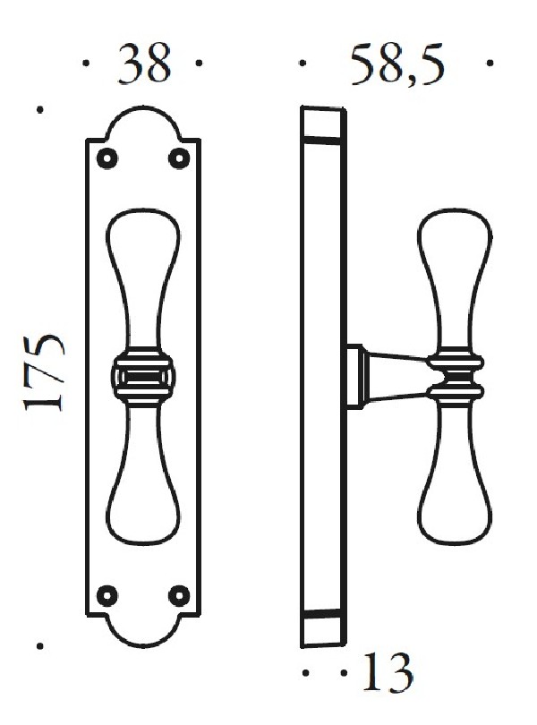 Lango rankena "COLOMBO Antologhia Lidia KOT32"