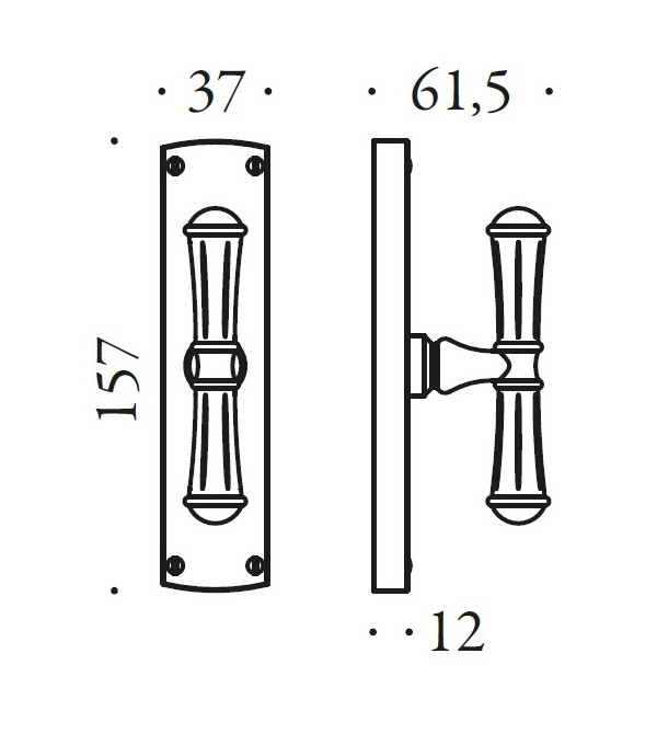 Window handle "COLOMBO Antologhia Venezia KVE12"