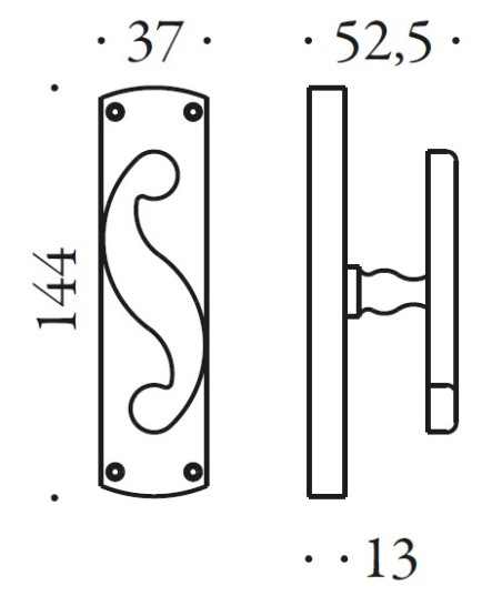 Lango rankena "COLOMBO Antologhia Settecento KSE12"