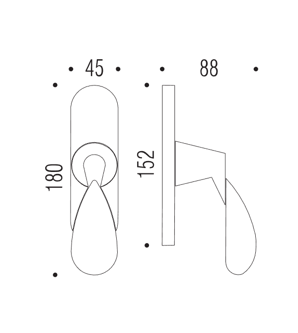 Lango rankena "COLOMBO Tacta CB12"