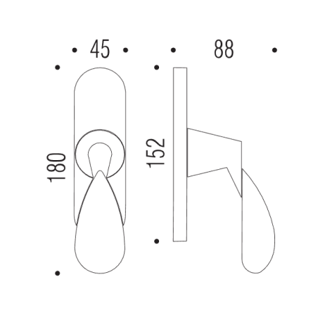 Lango rankena "COLOMBO Tacta CB12"