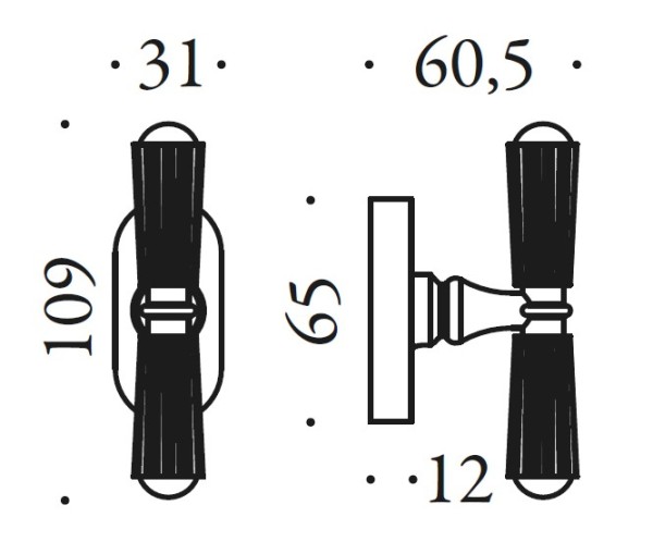 Lango rankena "COLOMBO Antologhia Capri KCR12...