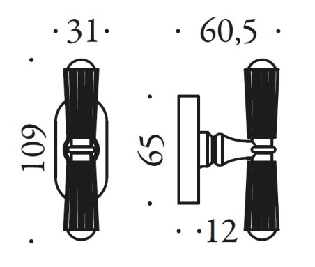Window handle "COLOMBO Antologhia Capri KCR12 CRDK"