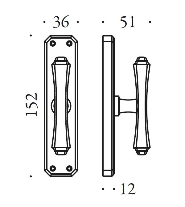 Window handle "COLOMBO Antologhia Bellagio KBE12"