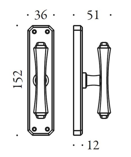 Window handle "COLOMBO Antologhia Bellagio KBE12"