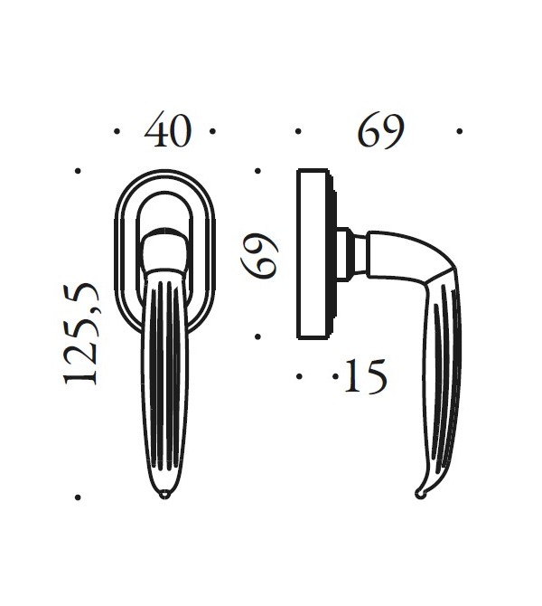 Window handle "COLOMBO Antologhia Louis XVI...