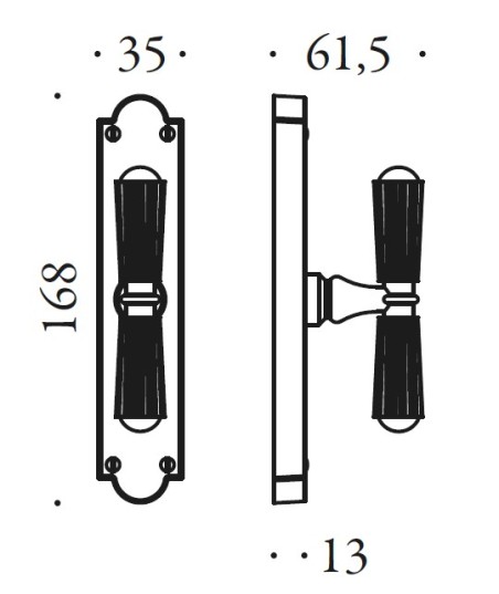 Lango rankena "COLOMBO Antologhia Capri KCR12"