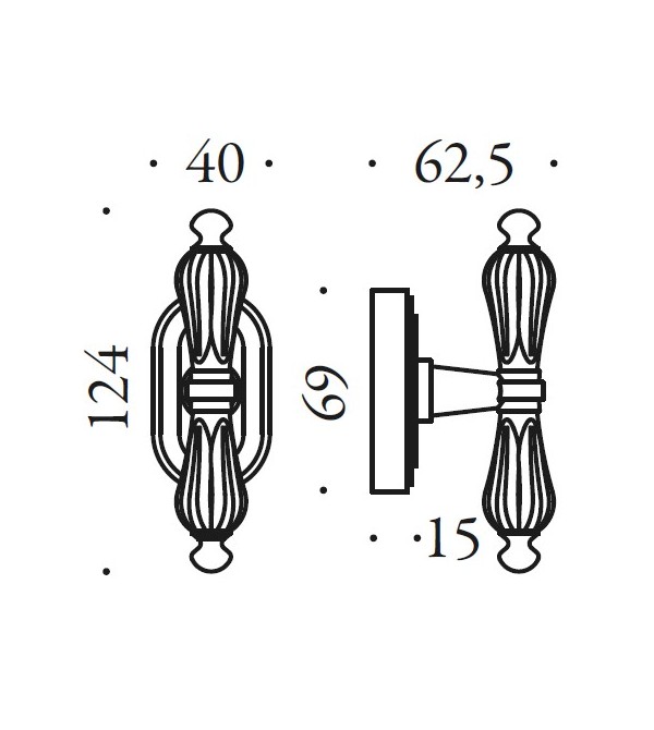 Lango rankena "COLOMBO Antologhia Roma KSE22"