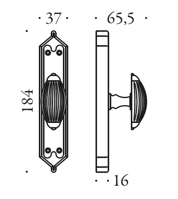 Lango rankena "COLOMBO Antologhia Louis XVI KLU12"