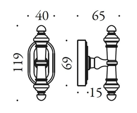 Window handle "COLOMBO Antologhia Impero KIM12"
