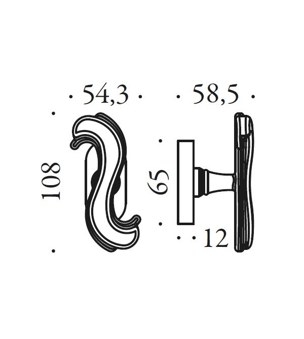 Window handle "COLOMBO Antologhia Barocco KBA12...