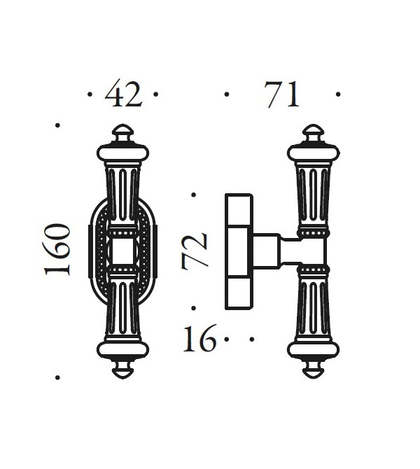 Lango rankena "COLOMBO Antologhia Byblos KBY12"