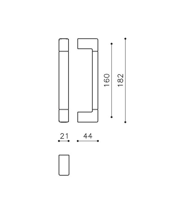 Pull handle "OLIVARI Planet Bicolor L195"