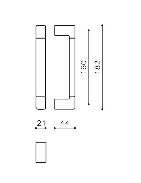 Pull handle "OLIVARI Planet Bicolor L195"